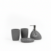 Aksesore Tualeti / Set 4 cope / Gri Efekt Marble