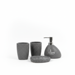 Aksesore Tualeti / Set 4 cope / Gri Efekt Marble