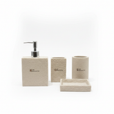 Aksesore Tualeti / Set 4 cope / Bezhe/ Material Guri kok metalike