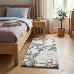 Danny Home Rug – Tapet Dekorativ me Ngjyra Neutrale Gri & të Bardhë