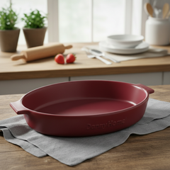 Danny Home OvenFresh Enë Pjekjeje Gres Ovale 13in/32.5cm, E Kuqe