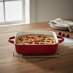 Danny Home Oven Fresh Tavë Pjekjeje Guri 27.5 cm, Drejtkëndore, e Kuqe