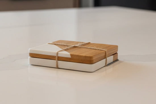 Coaster set / 10cm / Katrore / Marble / Dru