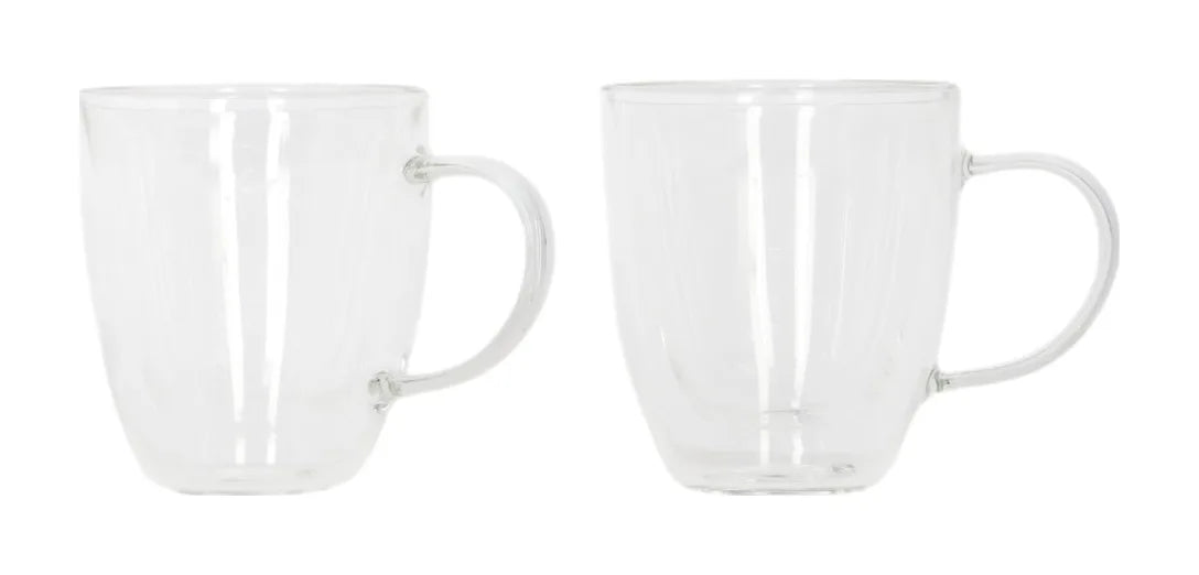 Filxhan kafeje dopio qelq me doreze / 2 cope / 80ml / 9.2*6.2*7cm