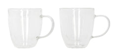 Filxhan kafeje dopio qelq me doreze / 2 cope / 80ml / 9.2*6.2*7cm
