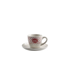 Filxhan Kafeje me Pjate / Set 6 cope / 80ml / Gri / Qeramike