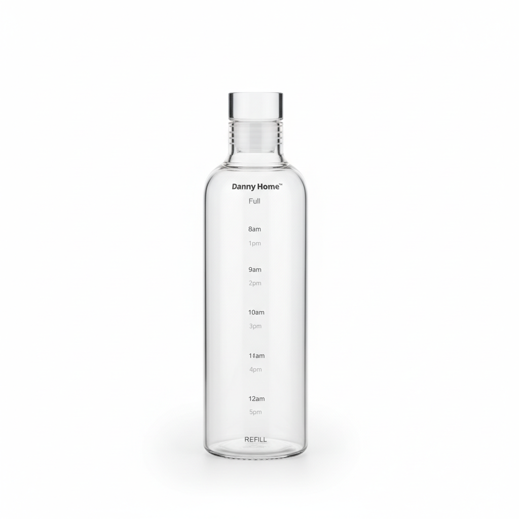 Danny Home Shishe Qelqi për Pije 500 ml me Shënues Kohe