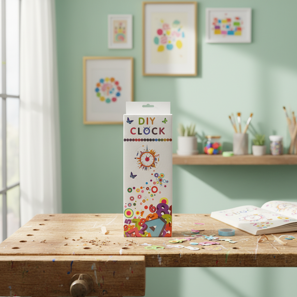 DIY Orë Murale me Numra 3D Shumëngjyrësh – Set Kreativ për Fëmijë dhe Shtëpi