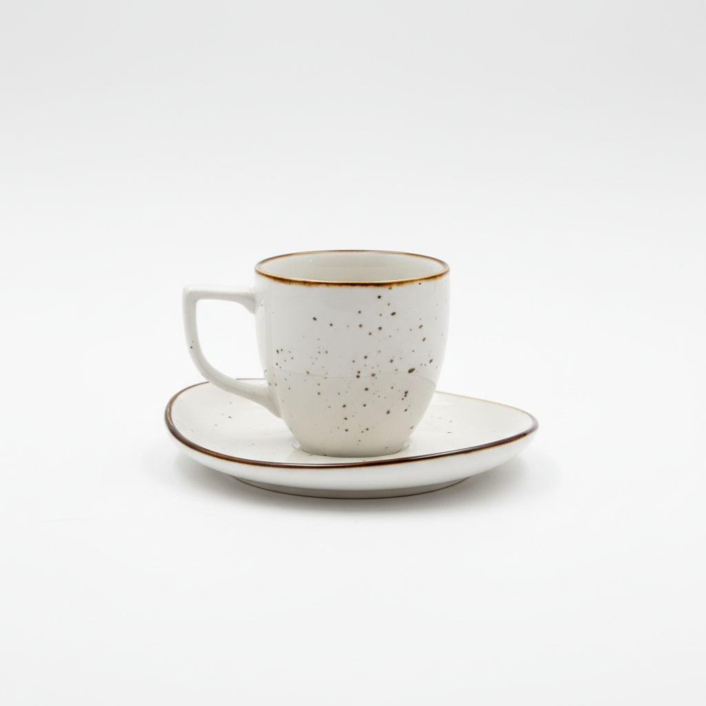 Filxhan Caji / 1 cope / 200ml / Porcelani / Bardhe - Gold