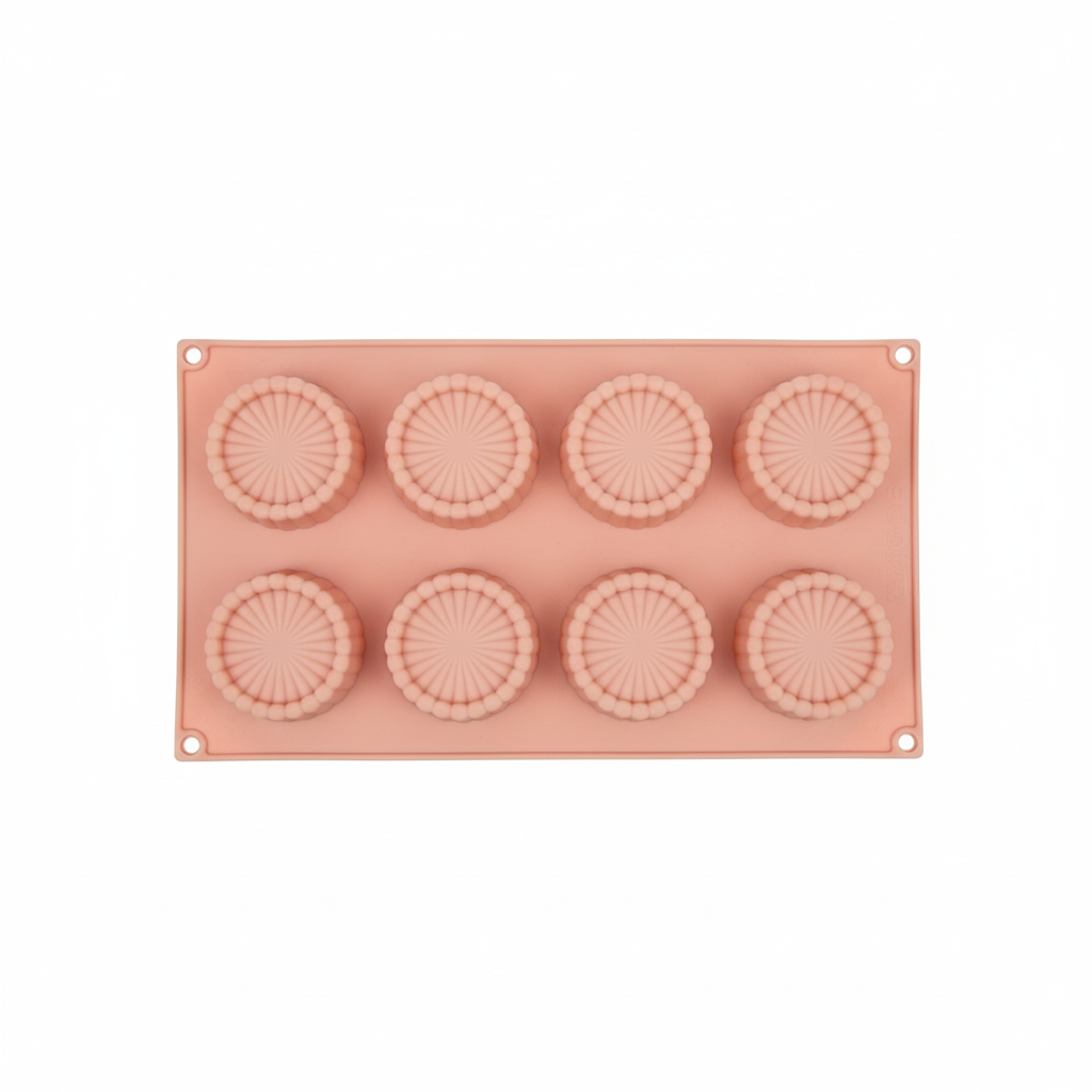 Forme cupcake / Rreth / Silikon / Kuqe