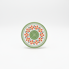 Coaster set / 10cm / Rreth / Porcelan / Reth me pika me ngjyra