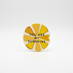 Coaster set / 10cm / Rreth / Porcelan / Verdhe Limon + tekst