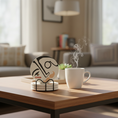 Coaster set / 10cm / Rreth / Porcelan / Fytyre Abstrakte