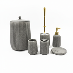 Aksesore Tualeti / Set 6 cope / Gri / Material Guri